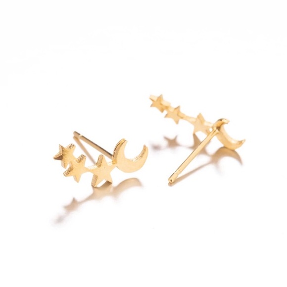 NEW!💙💎💛GOLDEN⭐️STARS🌙MOON💛💎💙AWESOME! PRETTY - Picture 6 of 8